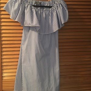 Blue pin striped dress